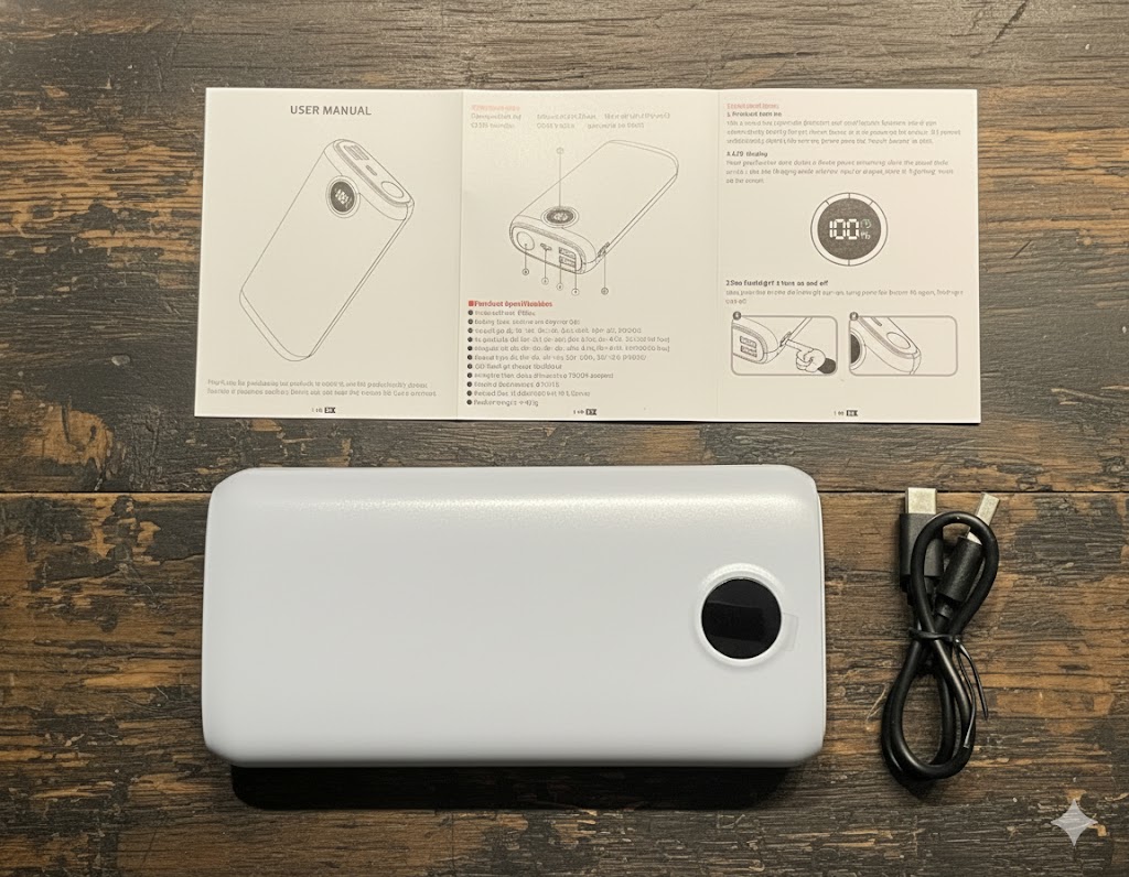 DIAMUAR Portable Charger 30000mAh QC4.0 PD3.0 30W Fast Charging Power Bank with LED Display and 3W Flashlight